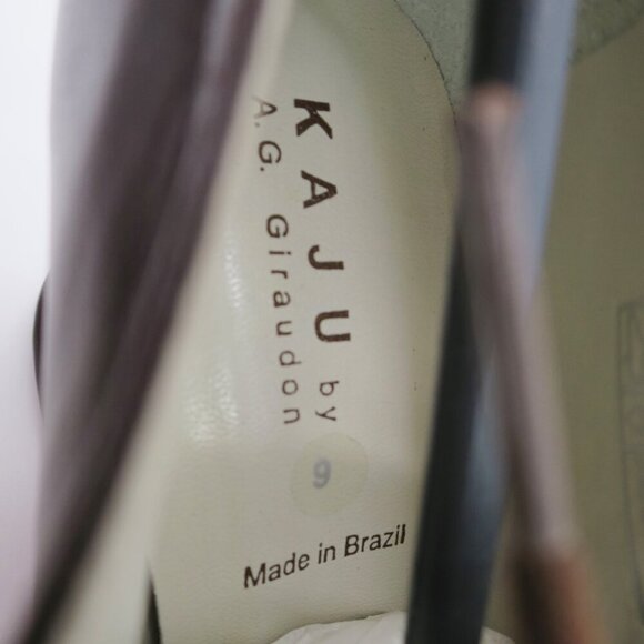 Anthropologie Kaju by A.J. Giraudon Made in Brazil Brown Leather Wedge Loafers 9 - Picture 12 of 15